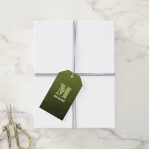 Etiquetas Para Regalos Verde oliva del ejército patrón de malla geométric