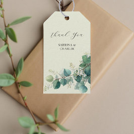 Etiquetas Para Regalos Verde Salvia Eucalipto Follaje Elegante