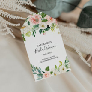 Etiquetas Para Regalos Verdor Elegante Floral Bridal Shower