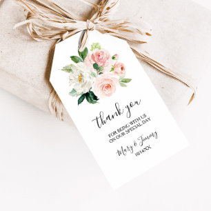 Etiquetas Para Regalos Verdor Elegante Floral Gracias