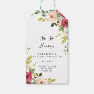 Etiquetas Para Regalos Verdor Rubor Sip Sip Sip Hooray Bridal Shower