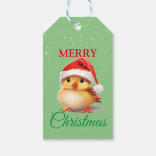 Etiquetas Para Regalos Vestido de Santa Navidades de ave salvaje Cute Saf