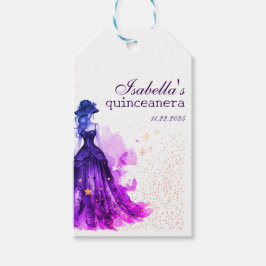 Etiquetas Para Regalos Vestido púrpura Gótico Glam Quince