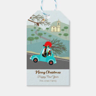 Etiquetas Para Regalos Viaje festivo a Navidades de gallos de Portugal