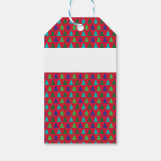 Etiquetas Para Regalos Vibrant Christmas Tree Holiday Pattern