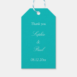 Etiquetas Para Regalos Vibrante Aqua Wedding Favor Gracias Tags de regalo
