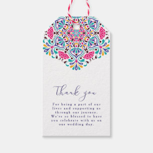 Etiquetas Para Regalos Vibrante Boda de Arcoíris al Estilo Fiesta Mexican