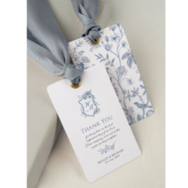 Etiquetas Para Regalos VICTORIA Regency Blue French Garden Tag