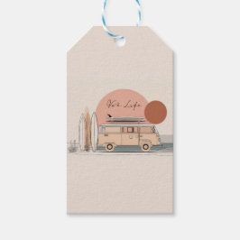 Etiquetas Para Regalos Vida en una camioneta Surf Van – Estética retro de