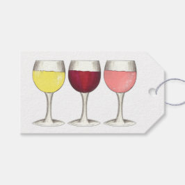 Etiquetas Para Regalos Vidrio de Rosé Blanco Rojo Glasses Winery Wine Lov
