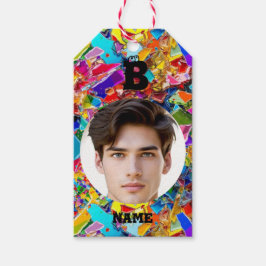 Etiquetas Para Regalos vidrio roto teñido