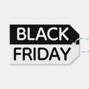 Etiquetas Para Regalos Viernes Negro - Blanco y negro moderno y mínimo