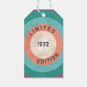 Etiquetas Para Regalos Vintage 1972 Edición Limitada 50º cumpleaños