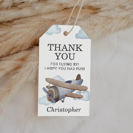 Etiquetas Para Regalos Vintage Airplane Pilot Aviation Birthday Favor