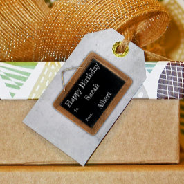 Etiquetas Para Regalos Vintage Black Chalk Board Unique School Birday