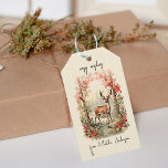 Etiquetas Para Regalos Vintage Christmas Winter Woodland Deer Name<br><div class="desc">Añada un toque de nostalgia a sus regalos con estas etiquetas de regalo vintage de Navidad con un encantador diseño de ciervos de bosque. Perfecto para un tema de Navidades de bosque, estas etiquetas coloridas en rojo y verde clásico le aportan un toque retro a su envoltura de regalo. Cada...</div>