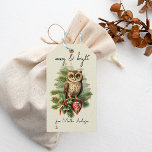 Etiquetas Para Regalos Vintage Christmas Winter Woodland Owl Nombre<br><div class="desc">Añada un toque de nostalgia a sus regalos con estas etiquetas de regalo vintage de Navidad, con encantadores árboles de bosques y adorables diseños de búho. Perfecto para un tema de Navidades de bosque, estas etiquetas coloridas en rojo y verde clásico le aportan un toque retro a su envoltura de...</div>