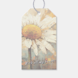 Etiquetas Para Regalos Vintage Daisy Botanical Abstract Floral