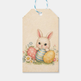 Etiquetas Para Regalos Vintage Easter Bunny Gift Tag | Cute Bunny Easter 