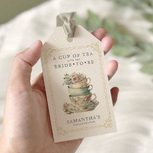 Etiquetas Para Regalos Vintage Elegant Tea Fiesta Bridal Shower