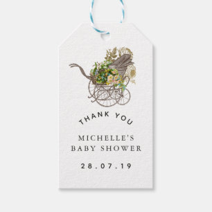 Etiquetas Para Regalos Vintage Floral Baby Carrier Baby Shower