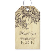 Vintage Florece Moda Boda Gracias