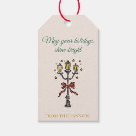 Etiquetas Para Regalos Vintage Grand Hotel Streetlamp Christmas