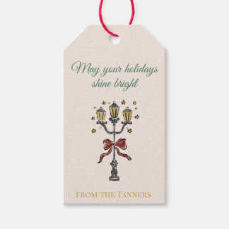 Etiquetas Para Regalos Vintage Grand Hotel Streetlamp Christmas