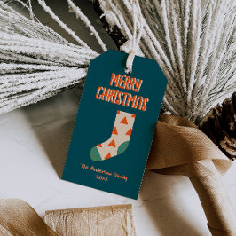 Etiquetas Para Regalos Vintage Illustrated Merry Christmas Winock