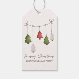 Etiquetas Para Regalos Vintage Minimalista Feliz Navidad