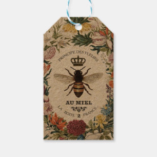ETIQUETAS PARA REGALOS VINTAGE MODERNA BOTANICAL QUEEN BEE