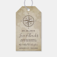 Vintage Nautical Compass Boda Gracias