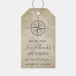 Etiquetas Para Regalos Vintage Nautical Compass Boda Gracias