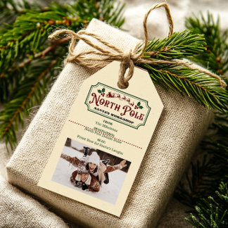 Etiquetas Para Regalos Vintage North Pole Santa Delivery