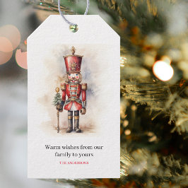 Etiquetas Para Regalos Vintage Nutcracker y Feliz Navidad