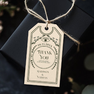 Etiquetas Para Regalos Vintage Olive Gothic Boda Gracias