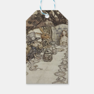 Etiquetas Para Regalos Vintage Rackham Mad Tea Fiesta Alice en el país de