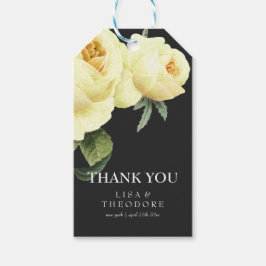 Etiquetas Para Regalos Vintage rosa amarillo y gris gracias boda