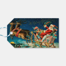 Vintage Santa Claus Sleigh Navidades
