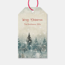 Vintage Snowy Pine Treys Navidades