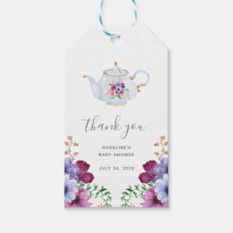 Etiquetas Para Regalos Vintage Time For Tea Floral Bridal Gracias