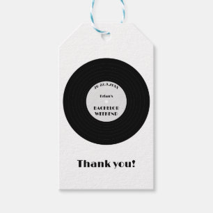 Etiquetas Para Regalos Vintage Vinyl Record Music Black Bachelend