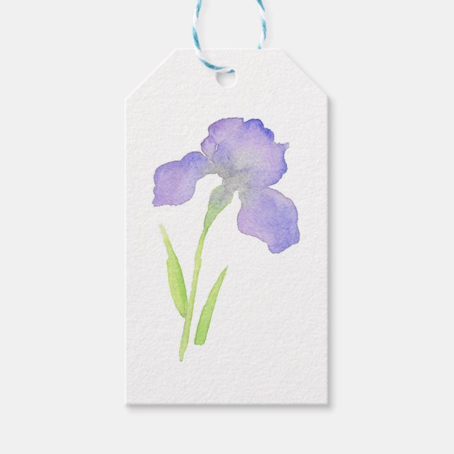 Etiquetas Para Regalos Violet Iris (Anverso)