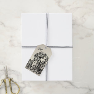 Etiquetas Para Regalos Virgo La Virgen Zodiaco Dorado