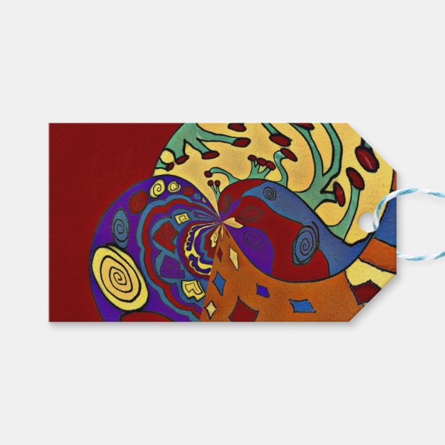 Etiquetas Para Regalos Volar hacia arriba (Frente (Horizontal))