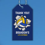Etiquetas Para Regalos Volleyball Funny Birthday Kids<br><div class="desc">Have fun with our volleyball themed birthday design! Perfect for your little athlete, this vibrant invitation features a lively illustration of a volleyball, setting the stage for an exciting celebration. Ideal for boys and girls who love to play, this design promises a party full of energy, fun and lots of...</div>
