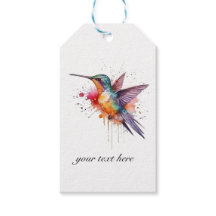 Vuelo Colorido, colibrí acuarela personalizado