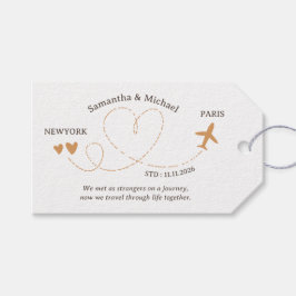 Etiquetas Para Regalos Vuelo de avión de viaje de bodas
