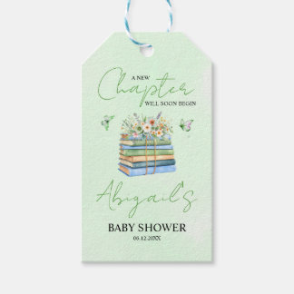Etiquetas Para Regalos Watercolor A New Chapter Begins green baby shower 