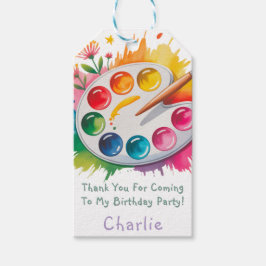 Etiquetas Para Regalos Watercolor Art Palette Age Birday Party